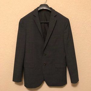 Awearness Kenneth Cole Charcoal Plaid Slim Fit Sport Coat